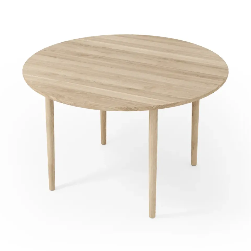 Brdr. Krüger Dining Tables*Arv dining table Ø120 cm, White oiled oak Brown