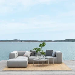 Skargaarden Outdoor Lounge Furniture|Garden Sofas & Garden Benches*Asker modular sofa, Sunbrella Sling light , middle section large Grey