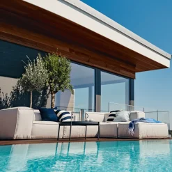 Skargaarden Outdoor Lounge Furniture|Garden Sofas & Garden Benches*Asker modular sofa, Sunbrella Sling light , corner section Grey