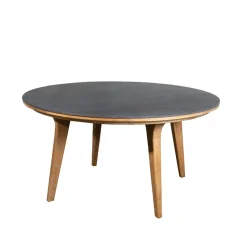 Cane-line Table For Outdoor Use*Aspect dining table round, Fossil -teak Black