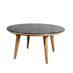 Cane-line Table For Outdoor Use*Aspect dining table round, Smokey -teak Black