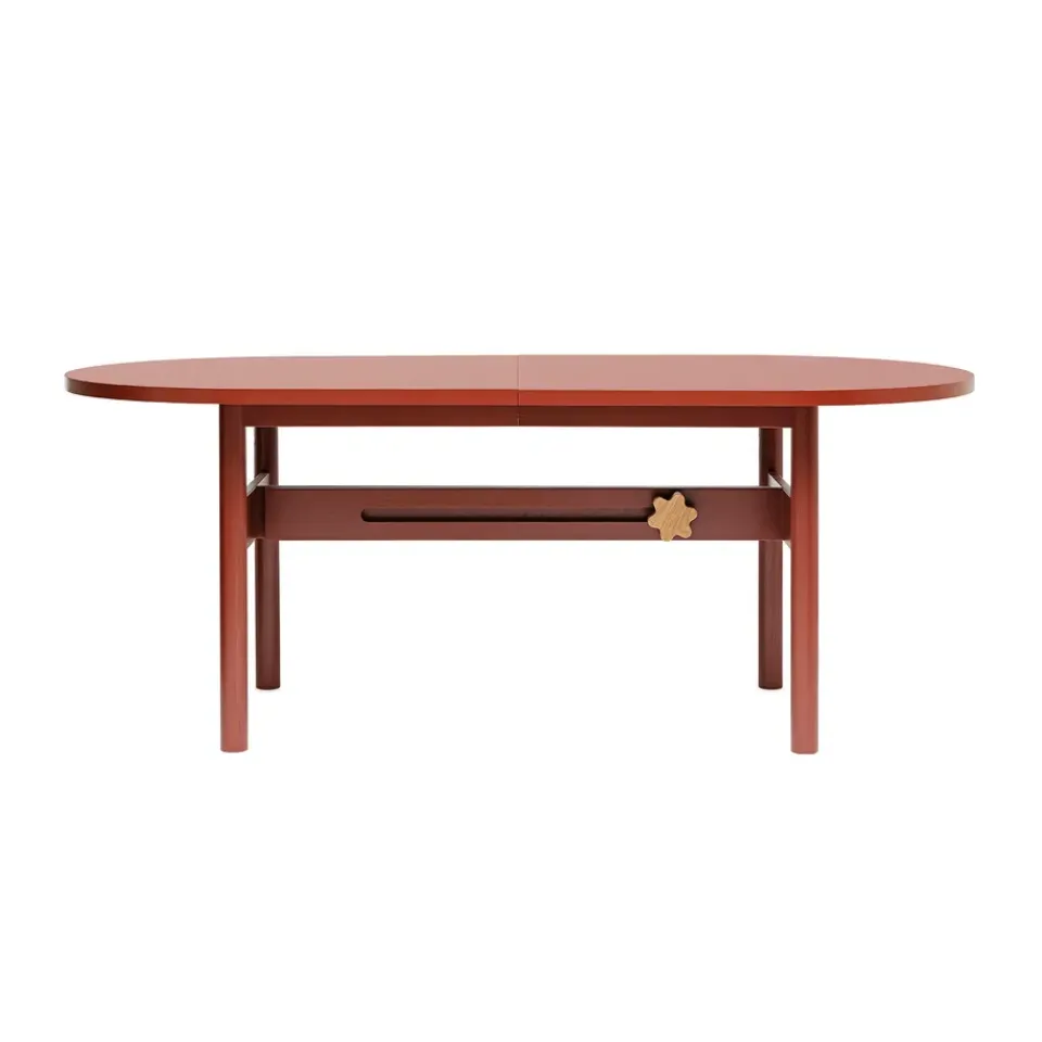 Gärsnäs Dining Tables*Ateljé Table, Oak- stained-knob in oak Red