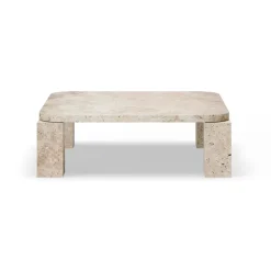 New Works Coffee Tables*Atlas coffee table 82x82 cm, Unfilled Travertine Beige