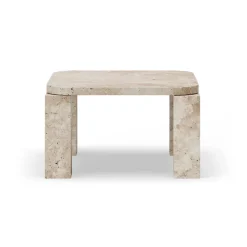 New Works Coffee Tables*Atlas coffee table 60x60 cm, Unfilled Travertine Beige