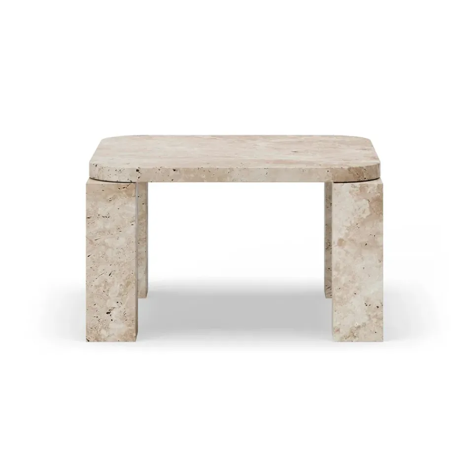 New Works Coffee Tables*Atlas coffee table 60x60 cm, Unfilled Travertine Beige