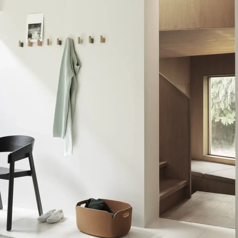 Muuto Clothes Hooks & Hangers*Attach hook 2-pack, Oak-aluminum Grey