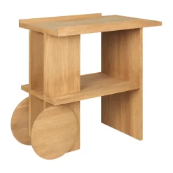 Kristina Dam Studio Dressers & Sideboards*Axis side table 42x80 cm, Warm lacquered oak Beige