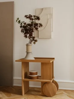 Kristina Dam Studio Dressers & Sideboards*Axis side table 42x80 cm, Warm lacquered oak Beige