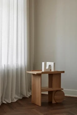 Kristina Dam Studio Dressers & Sideboards*Axis side table 42x80 cm, Warm lacquered oak Beige