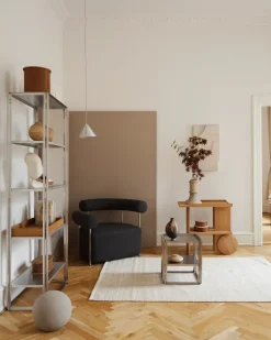 Kristina Dam Studio Dressers & Sideboards*Axis side table 42x80 cm, Warm lacquered oak Beige