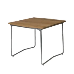 Grythyttan Stålmöbler Table For Outdoor Use*B31 dining table, Oak oil-hot-dip galvanized stand Beige