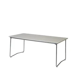 Grythyttan Stålmöbler Table For Outdoor Use*B31 dining table, lacquer oak-hot-dip galvanized White