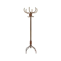Källemo Clothes Racks, Coat Stands & Hangers*Babe coat rack, Copper-plated steel- leather belt Brown