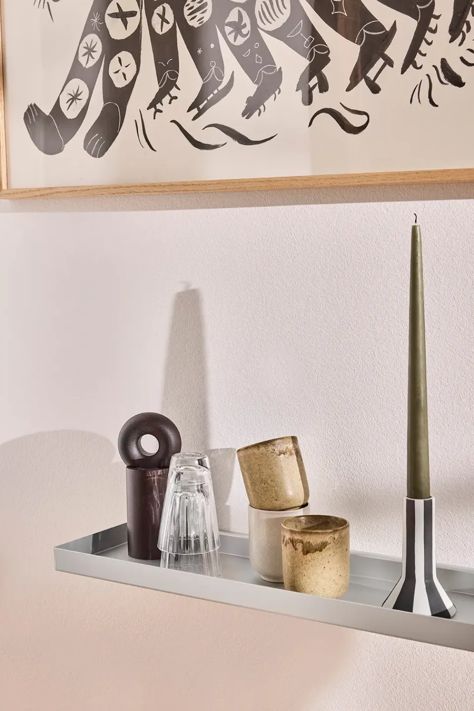 OYOY Shelves & Shelving Systems*Bakku wall shelf large 16x80 cm, Aluminium Silver-coloured