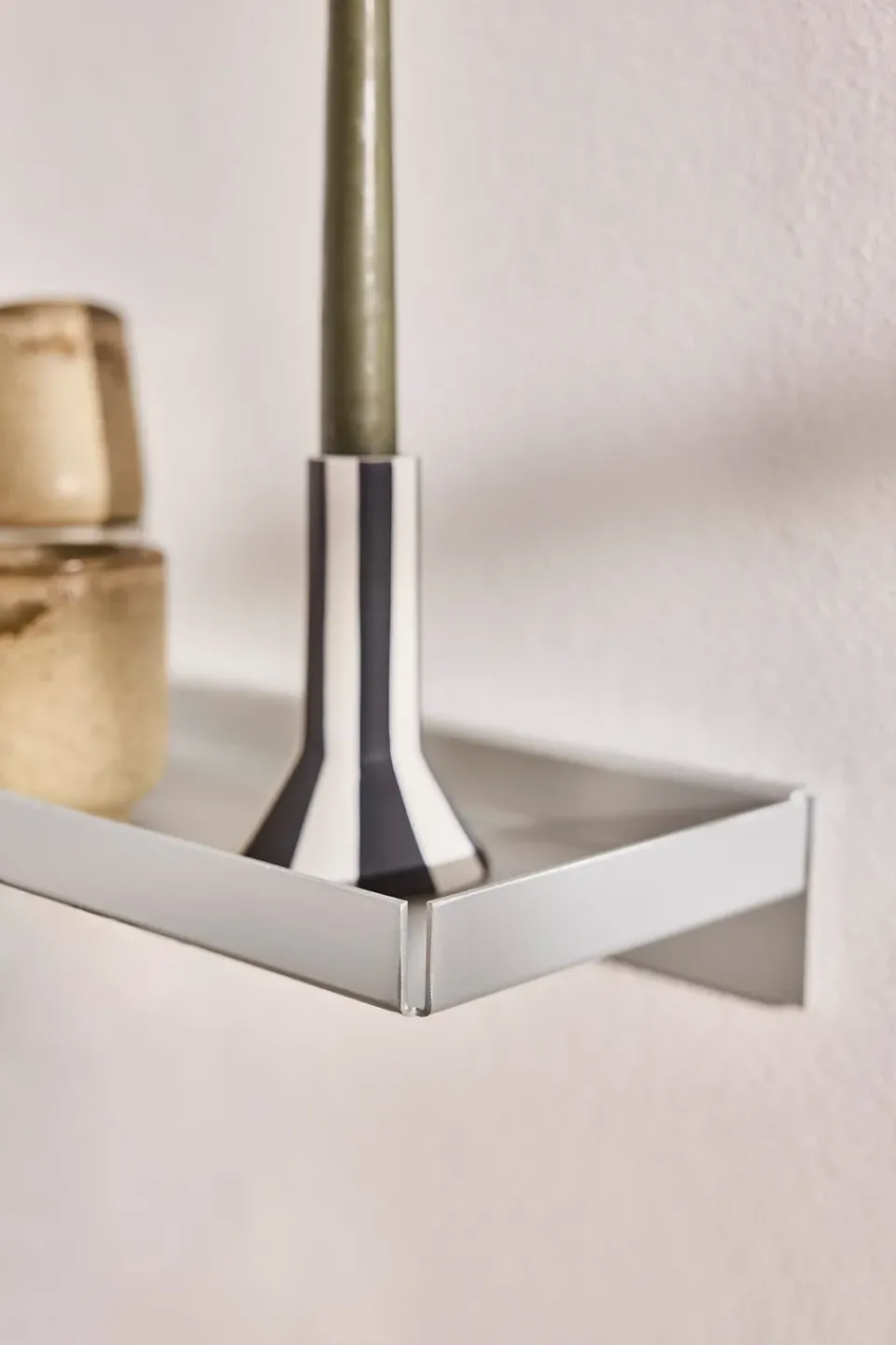 OYOY Shelves & Shelving Systems*Bakku wall shelf large 16x80 cm, Aluminium Silver-coloured