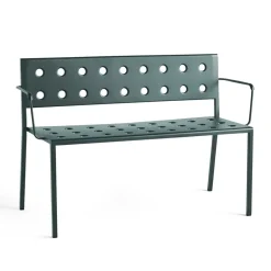 HAY Outdoor Lounge Furniture|Garden Sofas & Garden Benches*Balcony Dining bench with armrest 121x52 cm, Dark forest Green