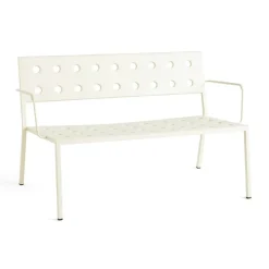 HAY Outdoor Lounge Furniture|Garden Sofas & Garden Benches*Balcony Lounge bench with armrest 121.5x69 cm, Chalk Beige