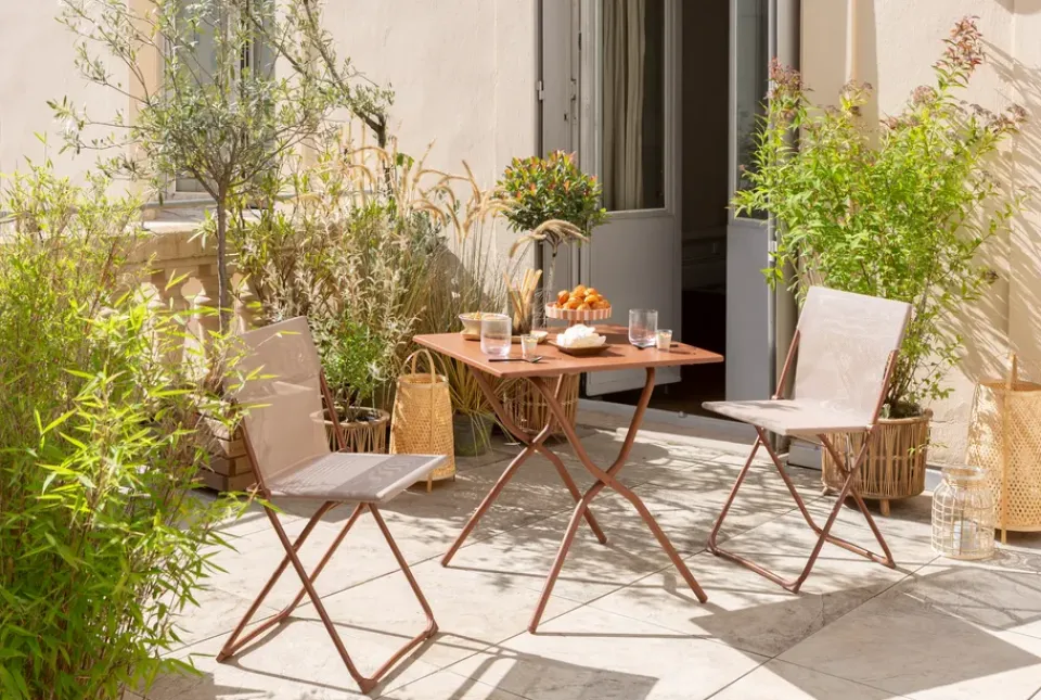 Lafuma Balcony Furniture*Balcony table, Canyon/Terracotta Brown