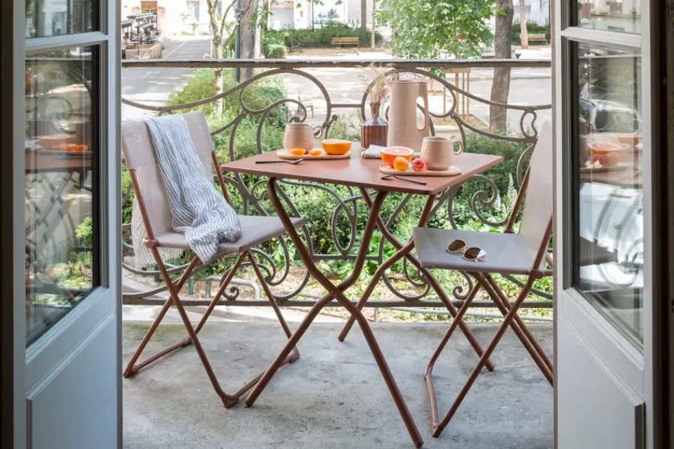 Lafuma Balcony Furniture*Balcony table, Canyon/Terracotta Brown