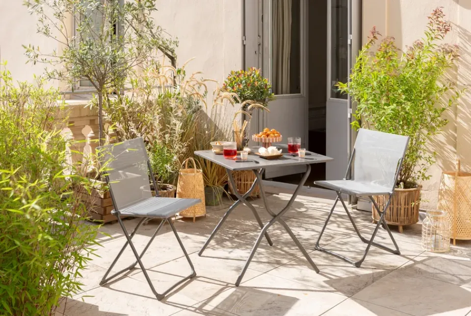 Lafuma Balcony Furniture*Balcony table, Titanium/ Grey