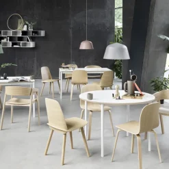 Muuto Dining Tables*Base dining table round Ø110 cm, laminate-Plywood- White