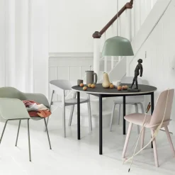 Muuto Dining Tables*Base dining table round Ø110 cm, laminate-Plywood- White