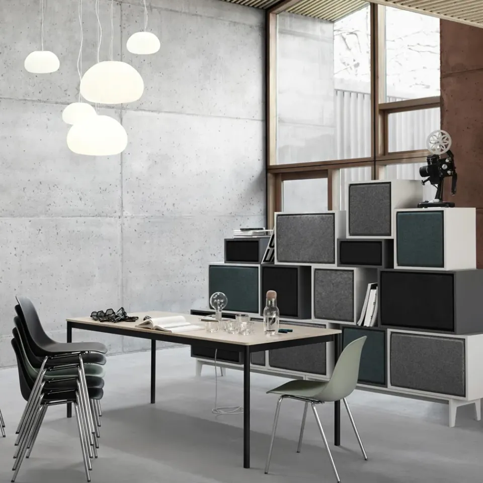 Muuto Dining Tables*Base dining table, . plywood edge. 190x85cm White