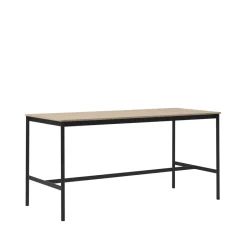 Muuto Bar Tables*Base high bar table, Oak, black legs, plywood edge, b85 l190 h95 Beige