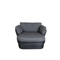 Cane-line Seating|Outdoor Lounge Furniture*Basket lounge armchair, Graphite , incl. cushions Grey
