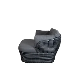 Cane-line Seating|Outdoor Lounge Furniture*Basket lounge armchair, Graphite , incl. cushions Grey