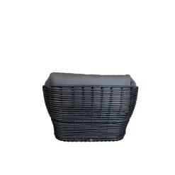 Cane-line Seating|Outdoor Lounge Furniture*Basket lounge armchair, Graphite , incl. cushions Grey