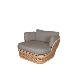 Cane-line Seating|Outdoor Lounge Furniture*Basket lounge armchair, Natural, incl. taupe cushions Beige