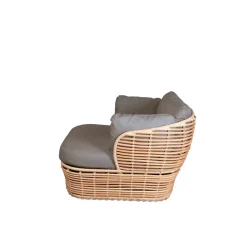 Cane-line Seating|Outdoor Lounge Furniture*Basket lounge armchair, Natural, incl. taupe cushions Beige