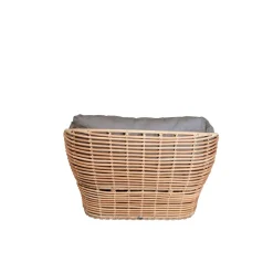 Cane-line Seating|Outdoor Lounge Furniture*Basket lounge armchair, Natural, incl. taupe cushions Beige
