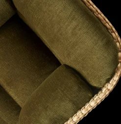 GUBI Armchairs & Footstools|Chairs*Basket lounge chair fully upholstered, Mumble Glamour Group 40-rattan Green