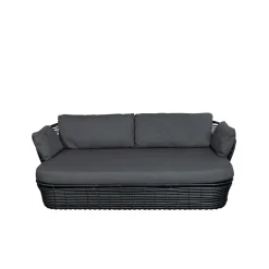 Cane-line Garden Sofas & Garden Benches|Balcony Furniture*Basket sofa 2-seater, Graphic , cushions Grey