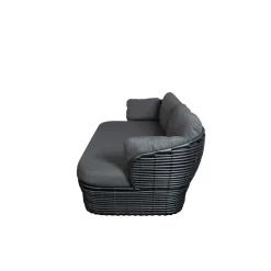 Cane-line Garden Sofas & Garden Benches|Balcony Furniture*Basket sofa 2-seater, Graphic , cushions Grey