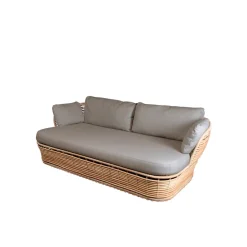 Cane-line Garden Sofas & Garden Benches|Balcony Furniture*Basket sofa 2-seater, Natural, taupe cushions BeigeGrey