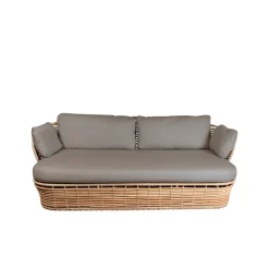 Cane-line Garden Sofas & Garden Benches|Balcony Furniture*Basket sofa 2-seater, Natural, taupe cushions BeigeGrey