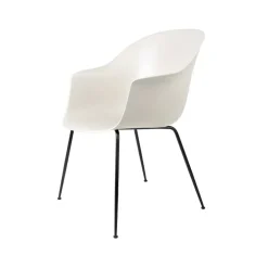 GUBI Chairs*Bat Chair, Alabaster , black steel legs White