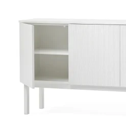A2 Dressers & Sideboards*Beam side table, Light , light stand, tabletop in carrara marble Grey