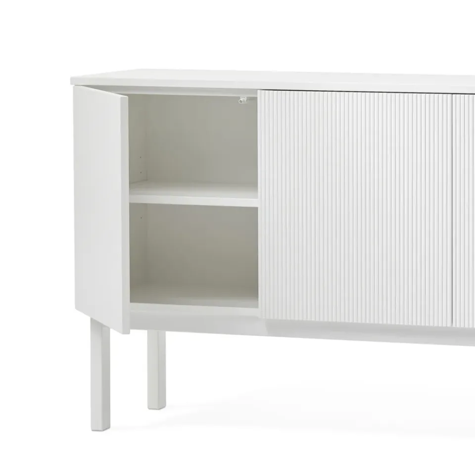 A2 Dressers & Sideboards*Beam side table, Light , light stand, tabletop in carrara marble Grey