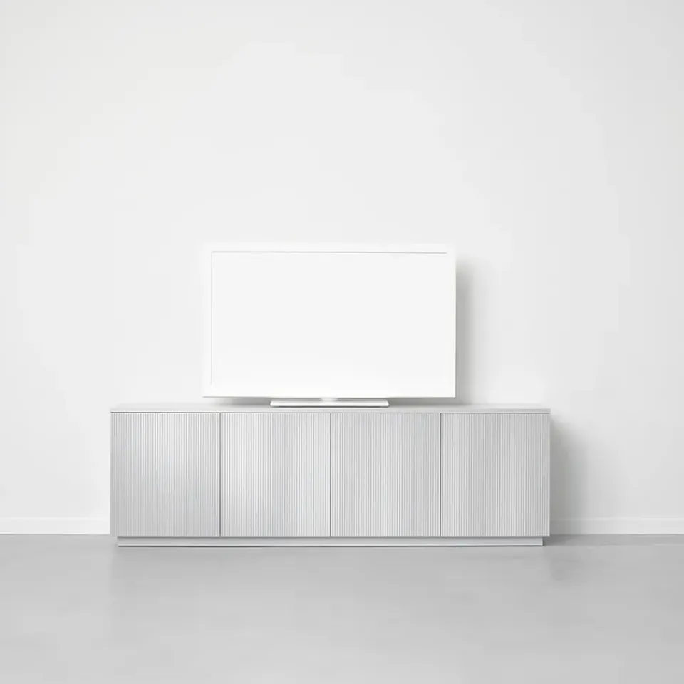 A2 Dressers & Sideboards*Beam side table, Light , light stand, tabletop in carrara marble Grey