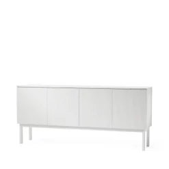 A2 Dressers & Sideboards*Beam side table, lacquer, stand, tabletop in carrara marble White