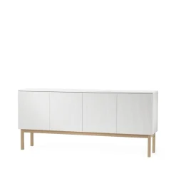 A2 Dressers & Sideboards*Beam side table, lacquer, stand in oiled oak White