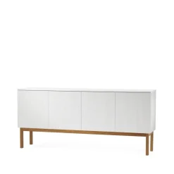 A2 Dressers & Sideboards*Beam side table, lacquer, stand in oiled oak White