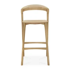 Ethnicraft Bar Stools*Beech bar stool, Lacquered oak, 75 cm Beige