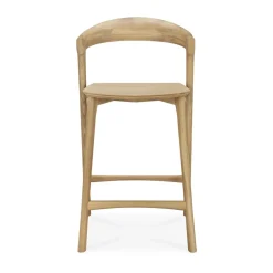 Ethnicraft Bar Stools*Beech bar stool, Lacquered oak, 65 cm Beige