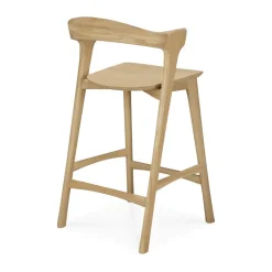 Ethnicraft Bar Stools*Beech bar stool, Lacquered oak, 65 cm Beige