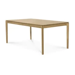 Ethnicraft Dining Tables*Beech dining table, Lacquered oak, 160x80 cm Beige